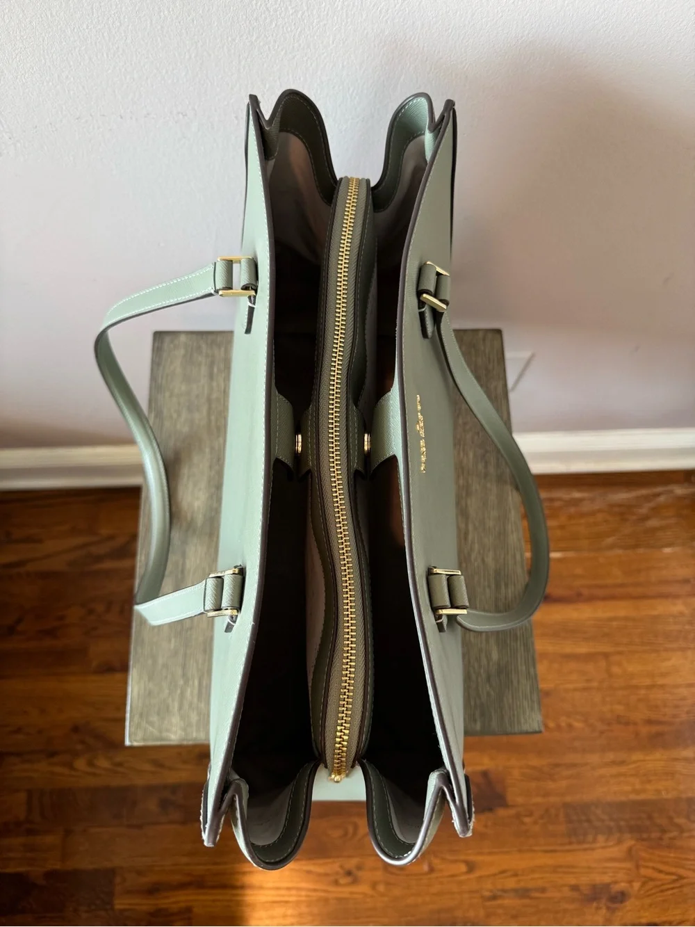 Kate Spade Madison Saffiano East West Leather Large Laptop Tote Sage KC434